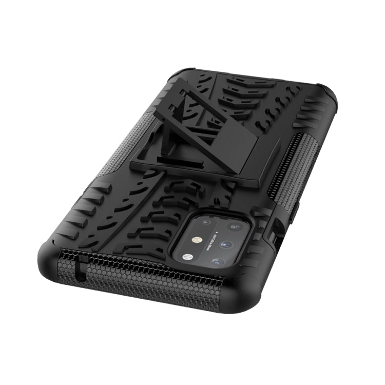 For OnePlus 8T Tire Texture Shockproof TPU+PC Protective Case with Holder