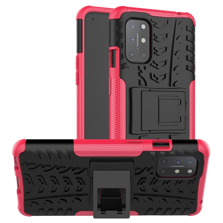For OnePlus 8T Tire Texture Shockproof TPU+PC Protective Case with Holder