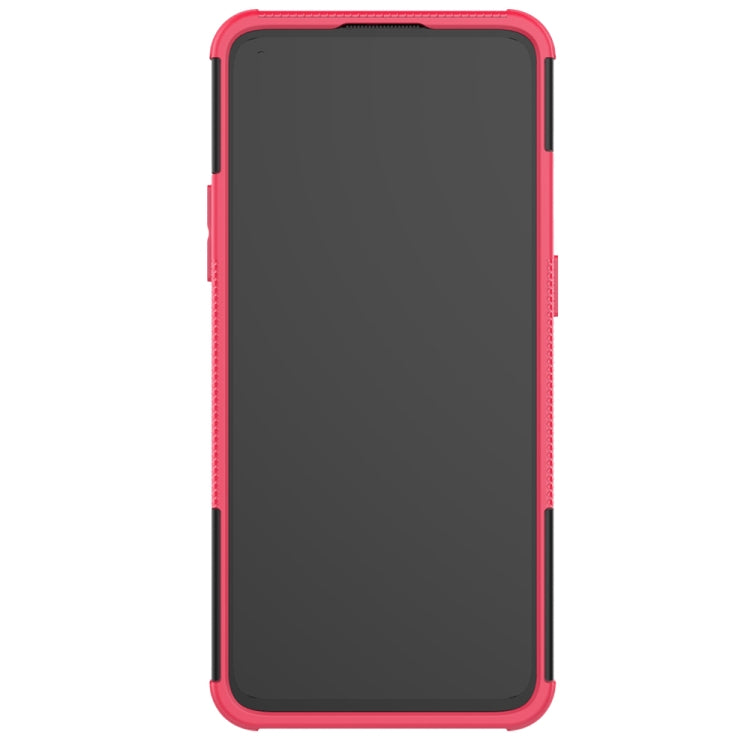 For OnePlus 8T Tire Texture Shockproof TPU+PC Protective Case with Holder