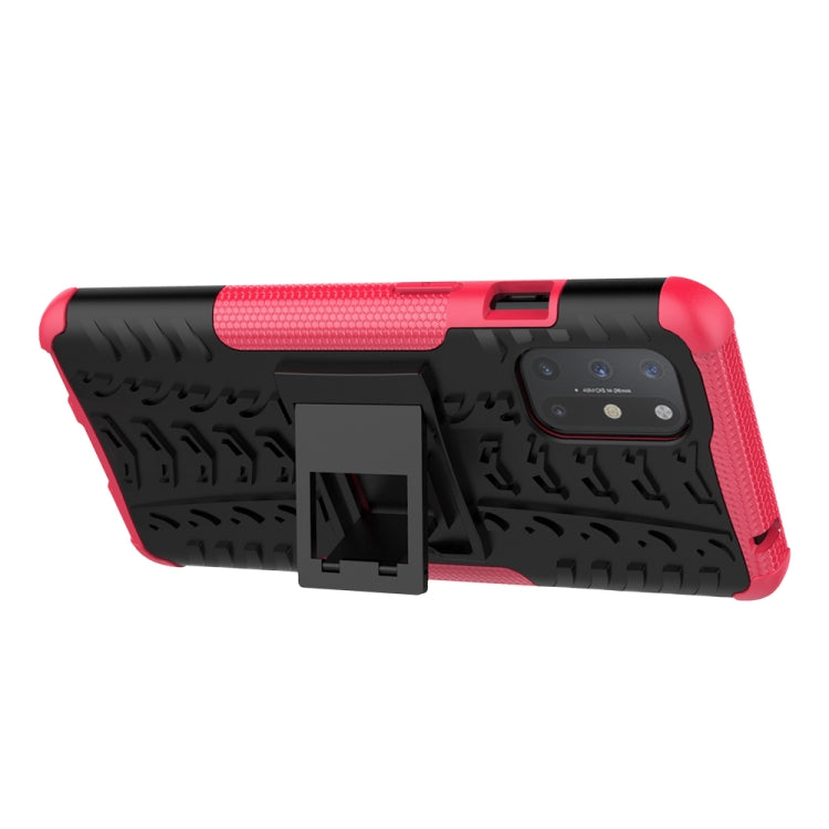 For OnePlus 8T Tire Texture Shockproof TPU+PC Protective Case with Holder