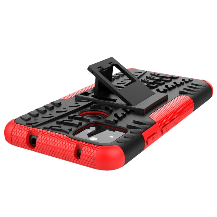 For Google Pixel 4a 5G / Pixel 5 XL Tire Texture Shockproof TPU+PC Protective Case with Holder