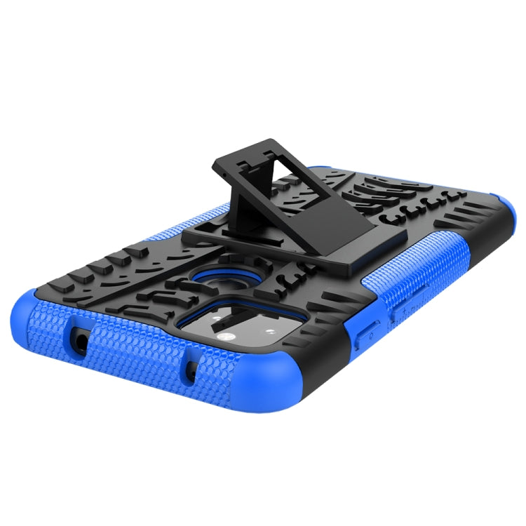 For Google Pixel 4a 5G / Pixel 5 XL Tire Texture Shockproof TPU+PC Protective Case with Holder