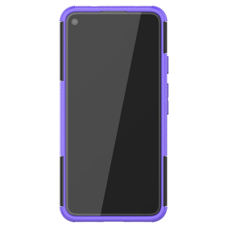 For Google Pixel 4a 5G / Pixel 5 XL Tire Texture Shockproof TPU+PC Protective Case with Holder