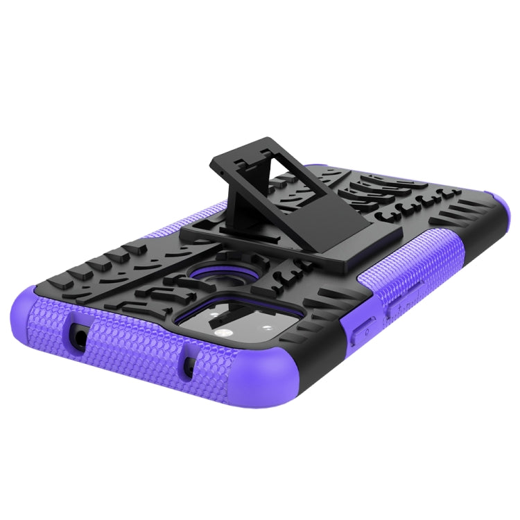 For Google Pixel 4a 5G / Pixel 5 XL Tire Texture Shockproof TPU+PC Protective Case with Holder