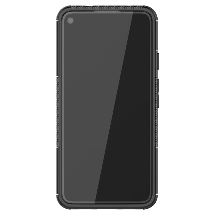 For Google Pixel 4a 5G / Pixel 5 XL Tire Texture Shockproof TPU+PC Protective Case with Holder