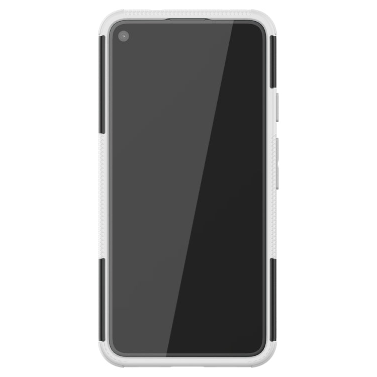 For Google Pixel 4a 5G / Pixel 5 XL Tire Texture Shockproof TPU+PC Protective Case with Holder