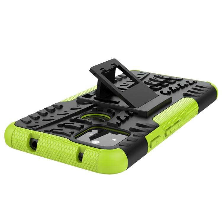 For Google Pixel 4a 5G / Pixel 5 XL Tire Texture Shockproof TPU+PC Protective Case with Holder