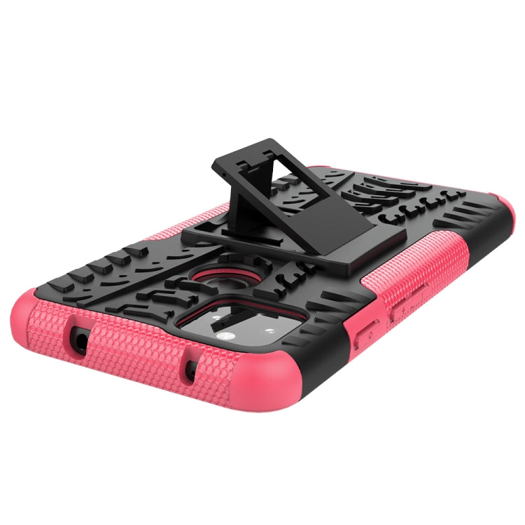 For Google Pixel 4a 5G / Pixel 5 XL Tire Texture Shockproof TPU+PC Protective Case with Holder