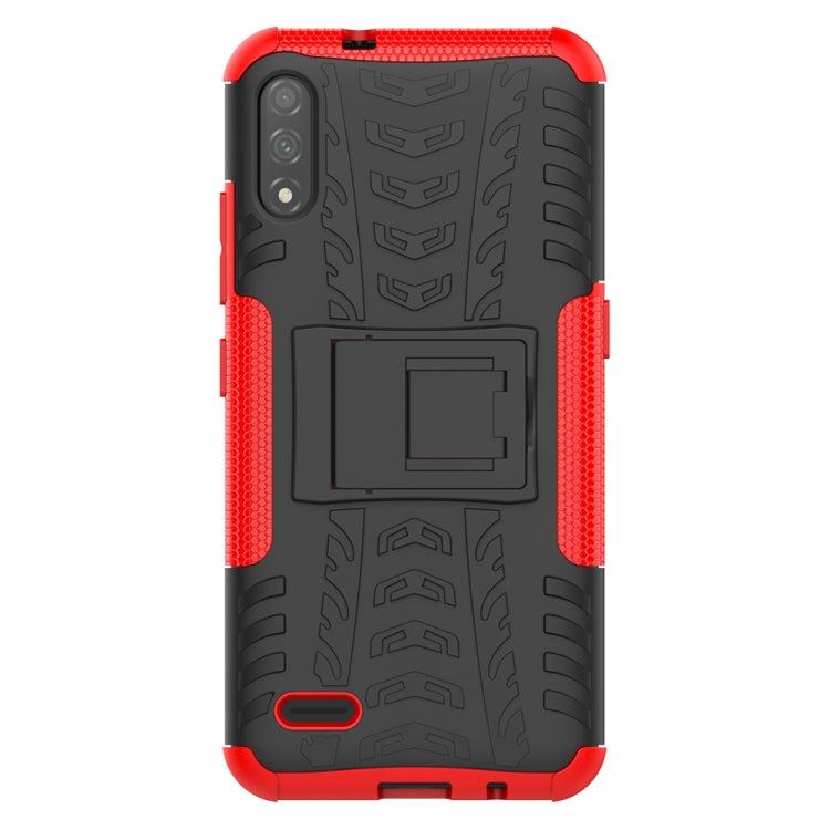 For LG K22 Tire Texture Shockproof TPU+PC Protective Case with Holder
