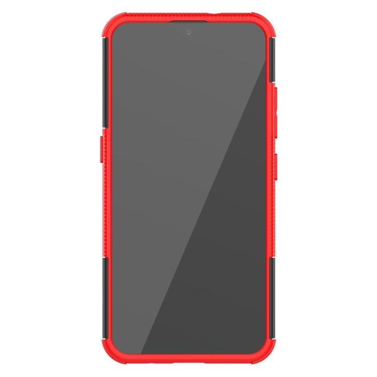 For LG K22 Tire Texture Shockproof TPU+PC Protective Case with Holder