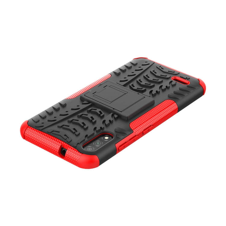 For LG K22 Tire Texture Shockproof TPU+PC Protective Case with Holder