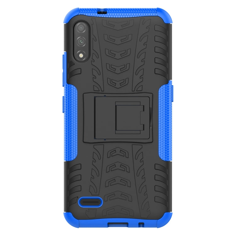 For LG K22 Tire Texture Shockproof TPU+PC Protective Case with Holder