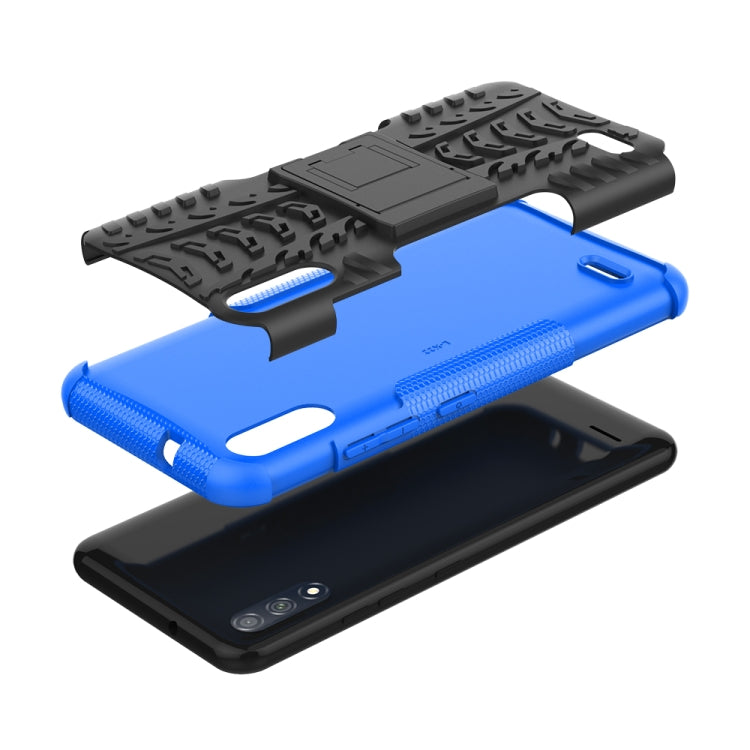 For LG K22 Tire Texture Shockproof TPU+PC Protective Case with Holder