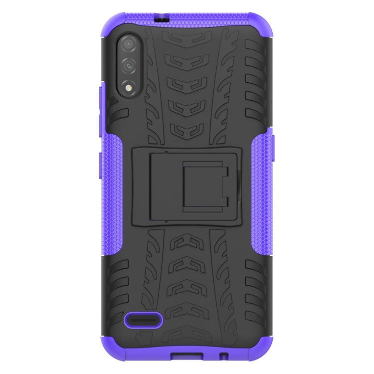For LG K22 Tire Texture Shockproof TPU+PC Protective Case with Holder