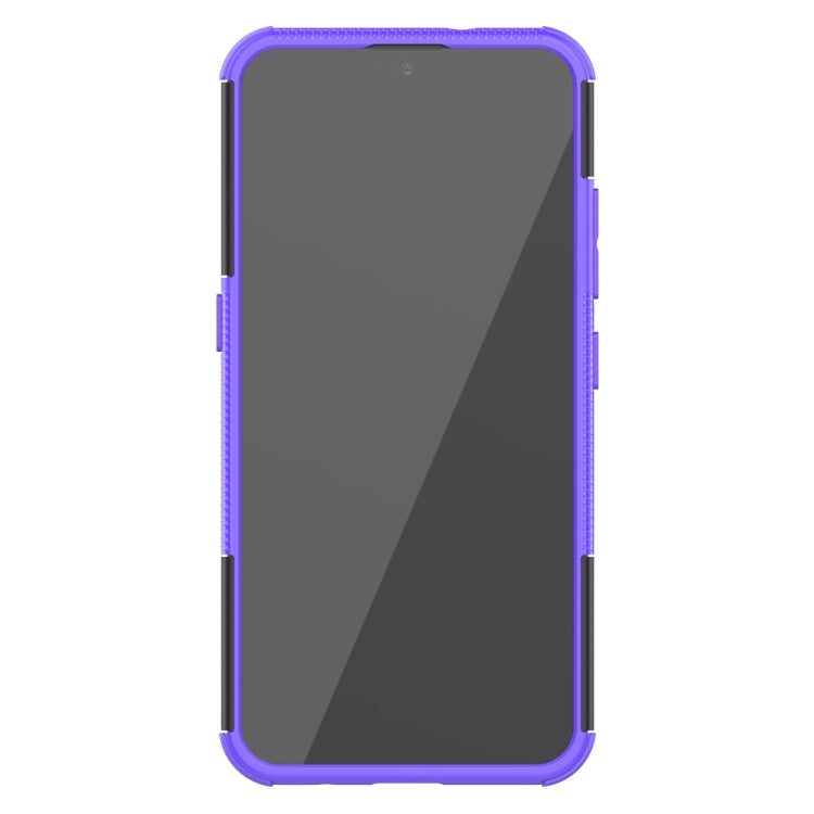 For LG K22 Tire Texture Shockproof TPU+PC Protective Case with Holder