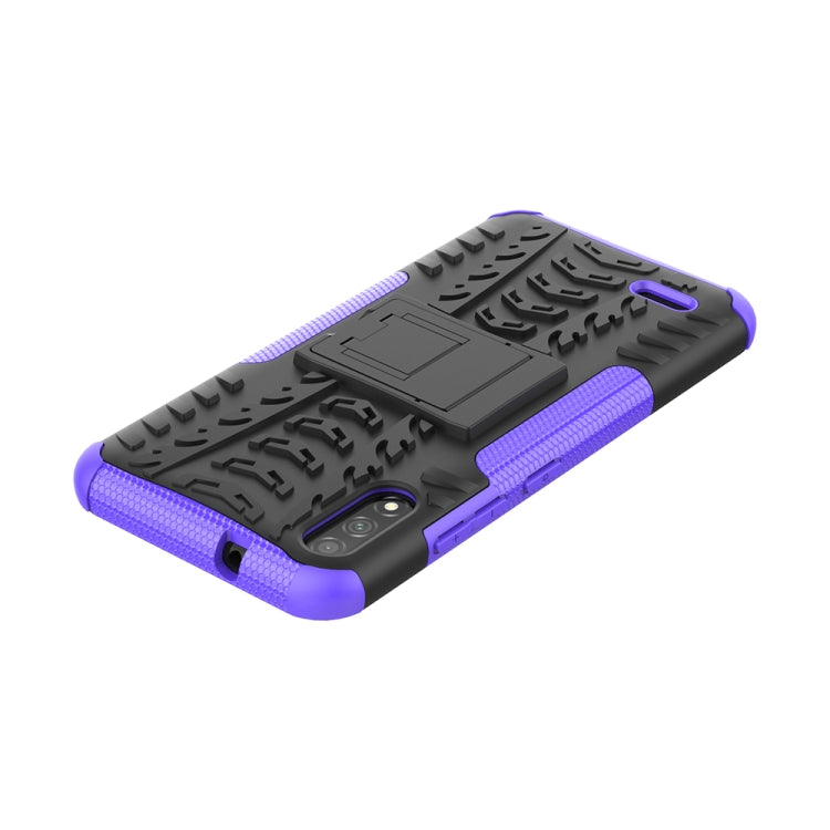 For LG K22 Tire Texture Shockproof TPU+PC Protective Case with Holder