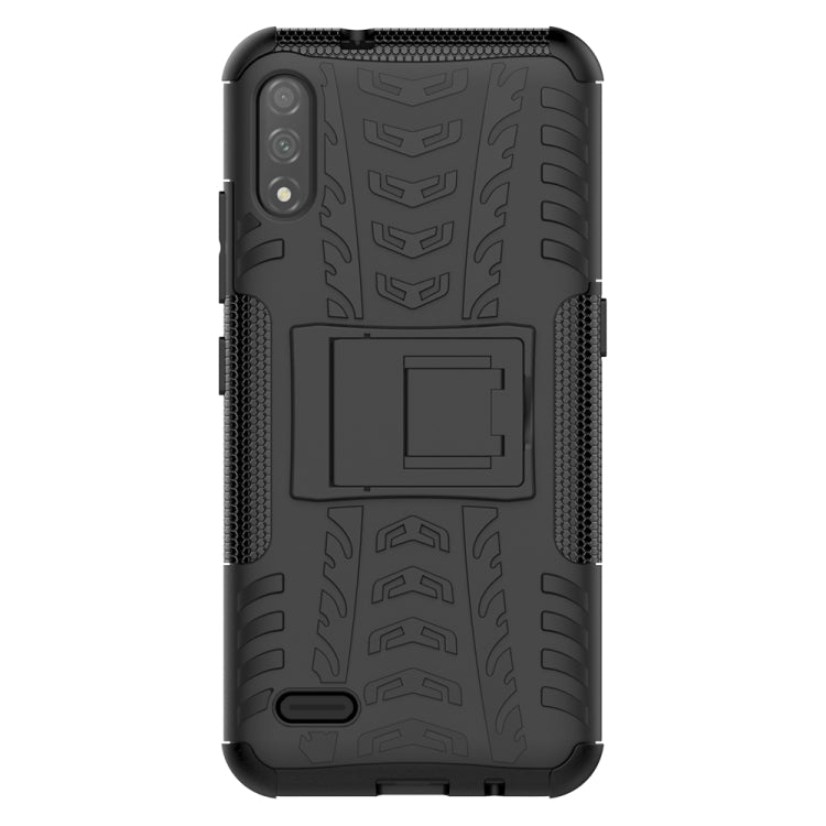 For LG K22 Tire Texture Shockproof TPU+PC Protective Case with Holder