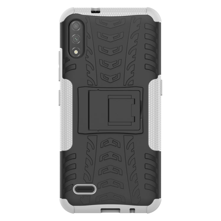 For LG K22 Tire Texture Shockproof TPU+PC Protective Case with Holder