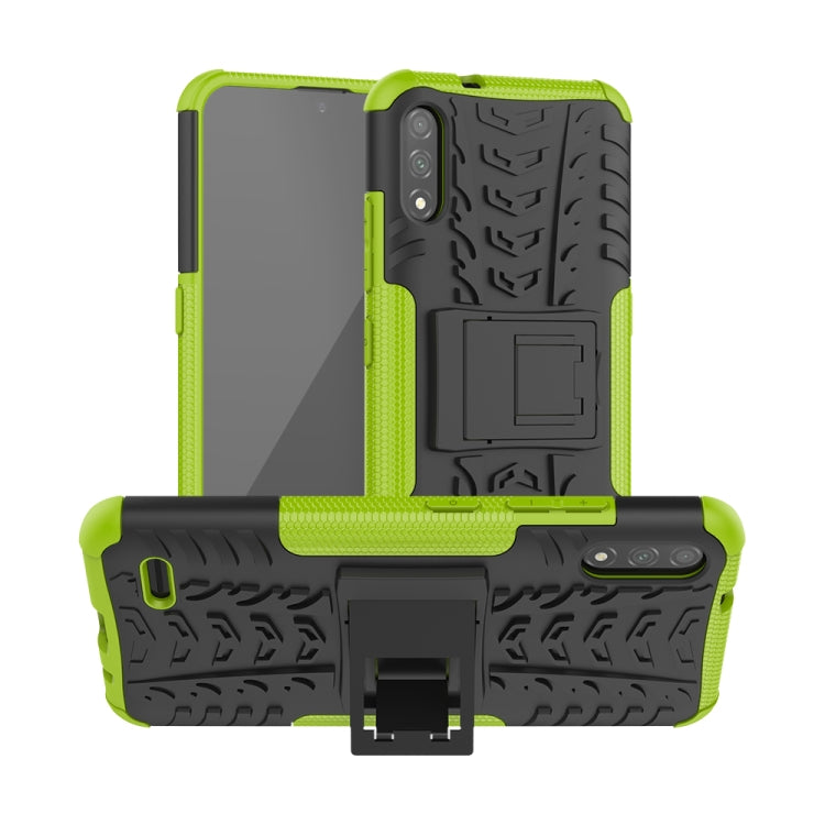 For LG K22 Tire Texture Shockproof TPU+PC Protective Case with Holder