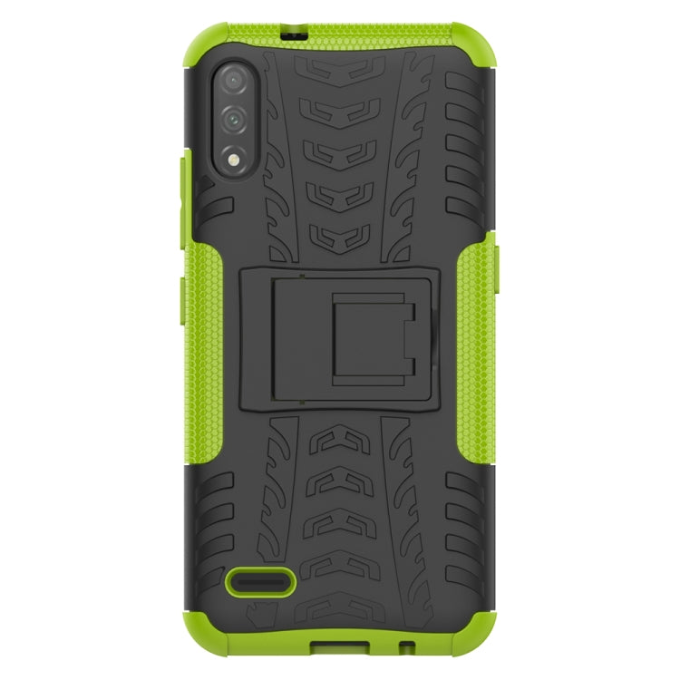 For LG K22 Tire Texture Shockproof TPU+PC Protective Case with Holder