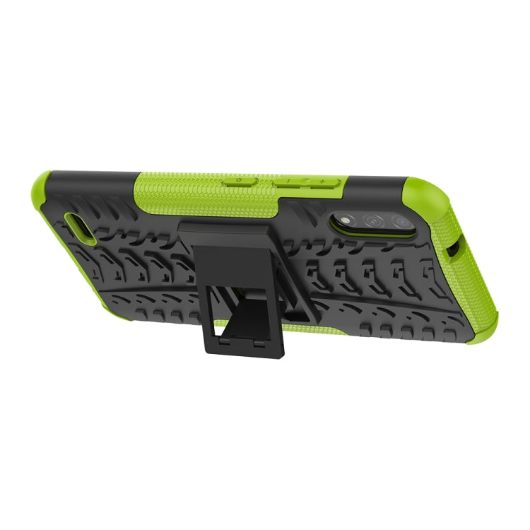 For LG K22 Tire Texture Shockproof TPU+PC Protective Case with Holder