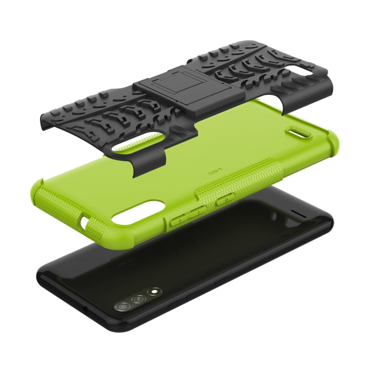 For LG K22 Tire Texture Shockproof TPU+PC Protective Case with Holder