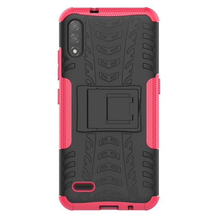For LG K22 Tire Texture Shockproof TPU+PC Protective Case with Holder
