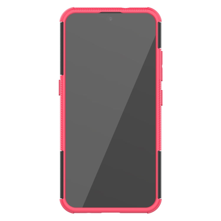 For LG K22 Tire Texture Shockproof TPU+PC Protective Case with Holder
