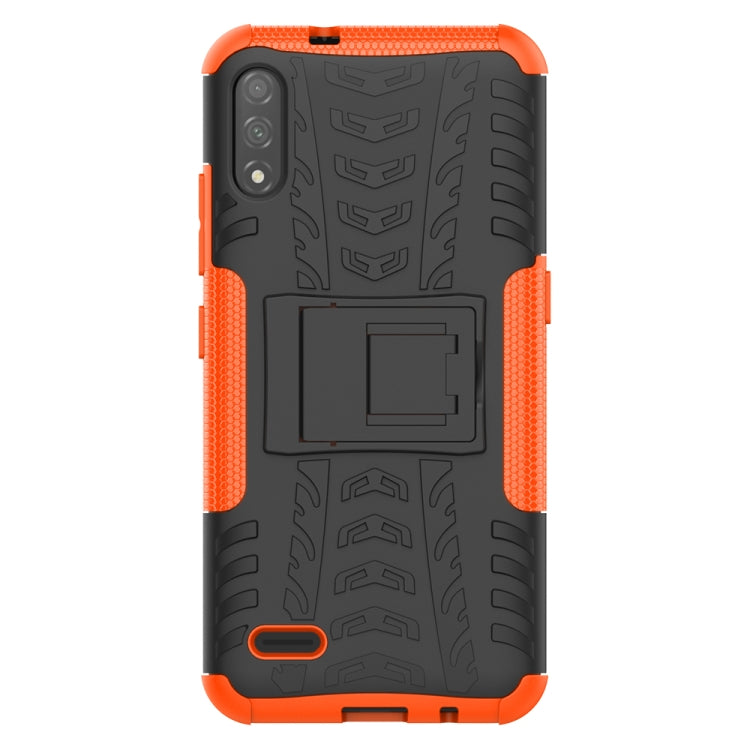For LG K22 Tire Texture Shockproof TPU+PC Protective Case with Holder