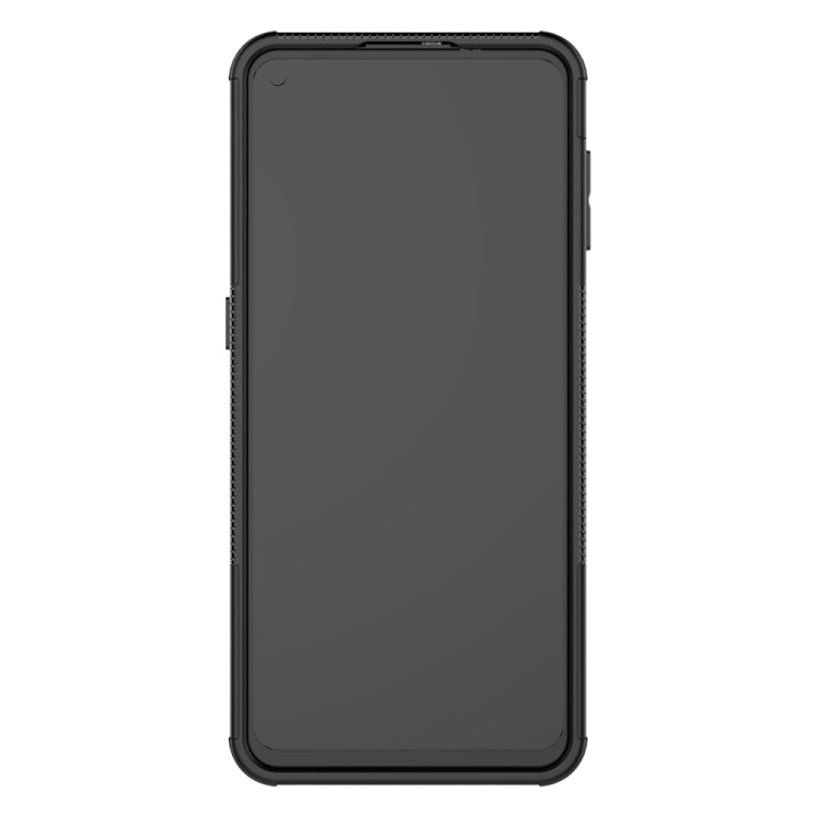 For Motorola Moto G9 Plus Tire Texture Shockproof TPU+PC Protective Case with Holder