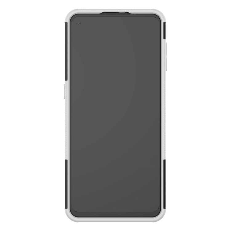 For Motorola Moto G9 Plus Tire Texture Shockproof TPU+PC Protective Case with Holder