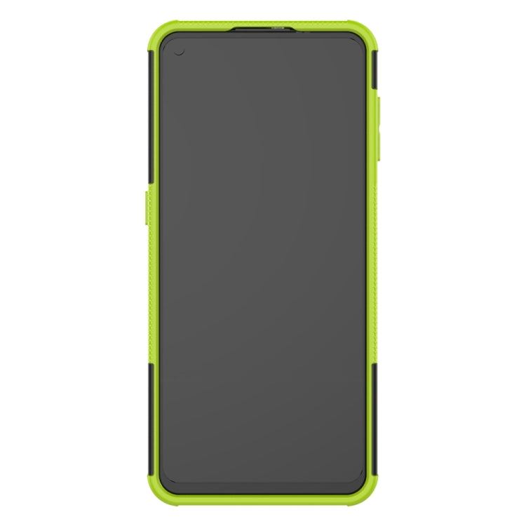 For Motorola Moto G9 Plus Tire Texture Shockproof TPU+PC Protective Case with Holder