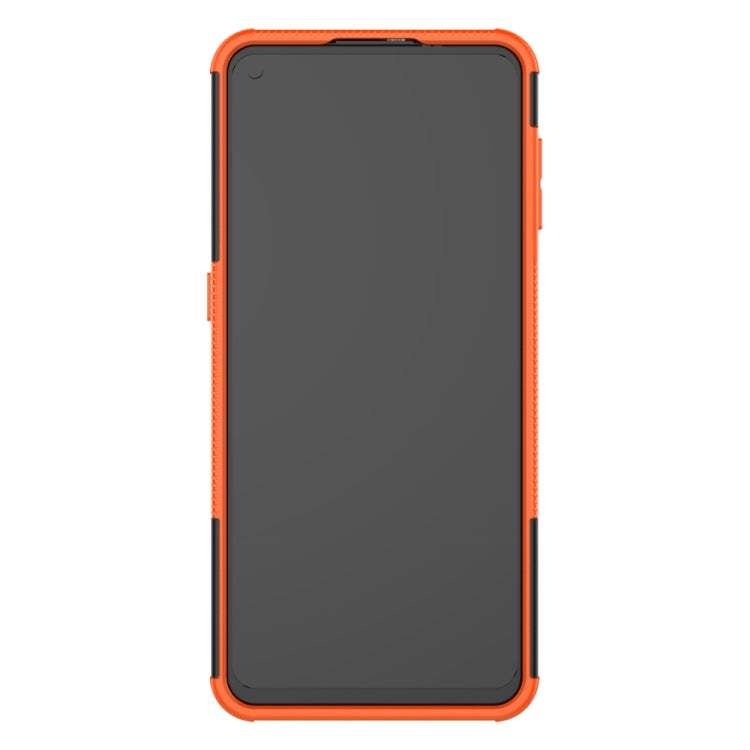 For Motorola Moto G9 Plus Tire Texture Shockproof TPU+PC Protective Case with Holder