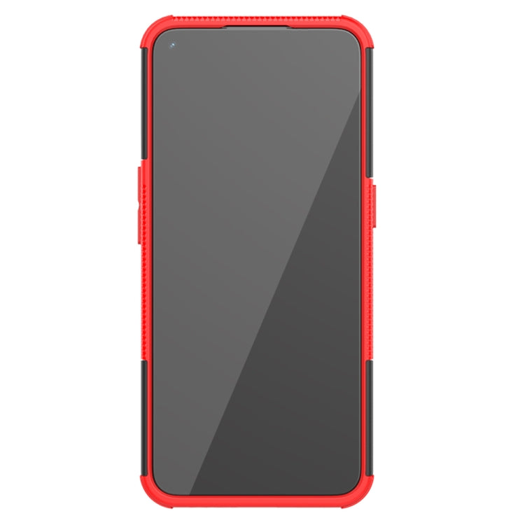 For OPPO A53 / A32 Tire Texture Shockproof TPU+PC Protective Case with Holder