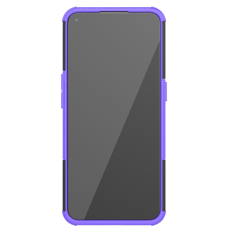 For OPPO A53 / A32 Tire Texture Shockproof TPU+PC Protective Case with Holder