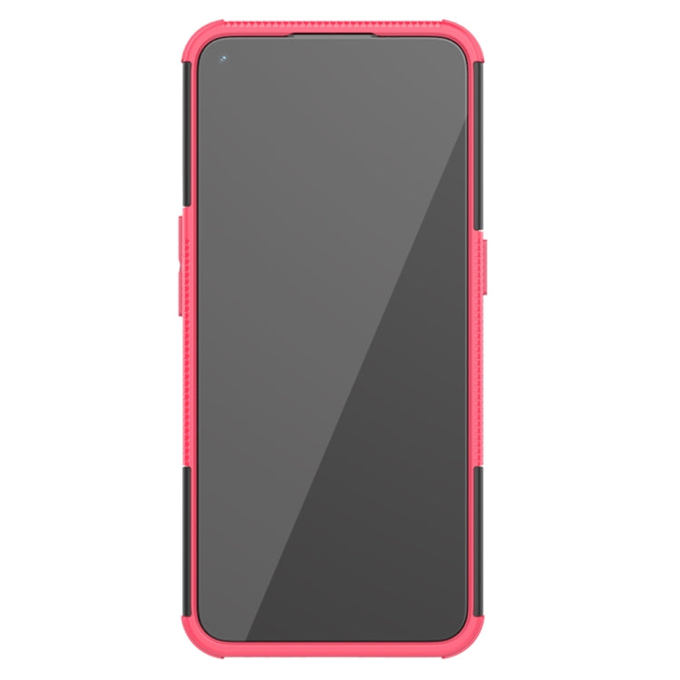 For OPPO A53 / A32 Tire Texture Shockproof TPU+PC Protective Case with Holder