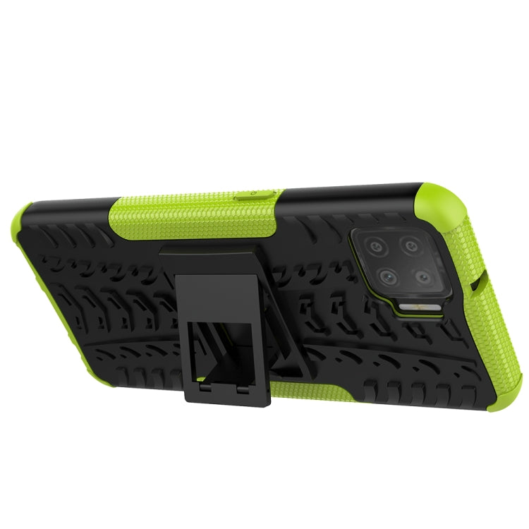For OPPO F17 Tire Texture Shockproof TPU+PC Protective Case with Holder