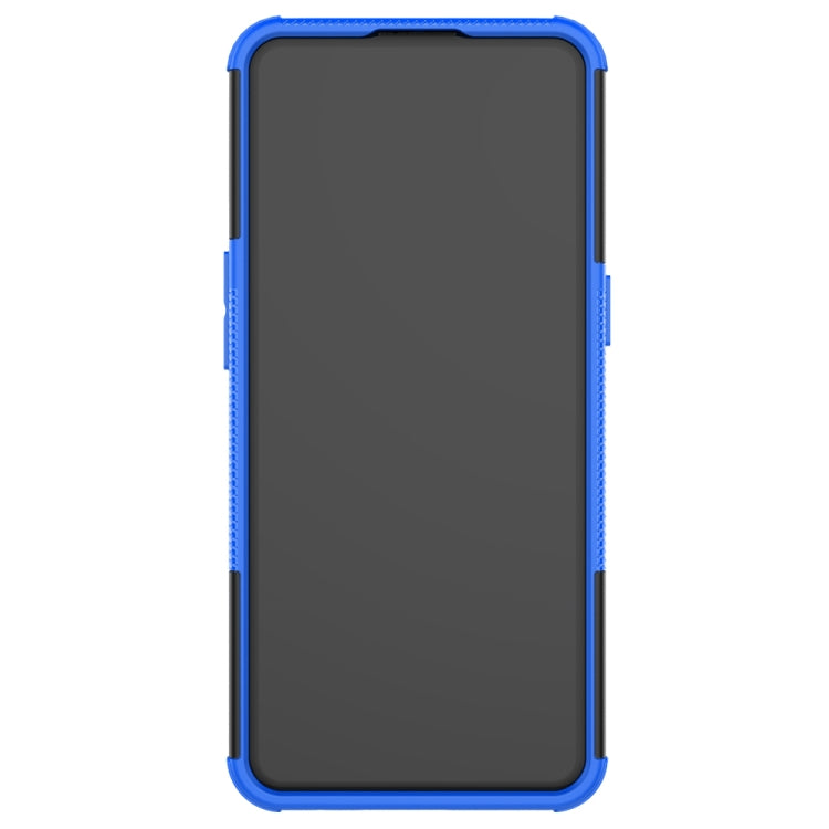 For OPPO F17 Pro Tire Texture Shockproof TPU+PC Protective Case with Holder