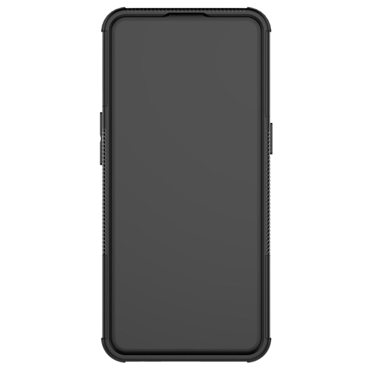 For OPPO F17 Pro Tire Texture Shockproof TPU+PC Protective Case with Holder