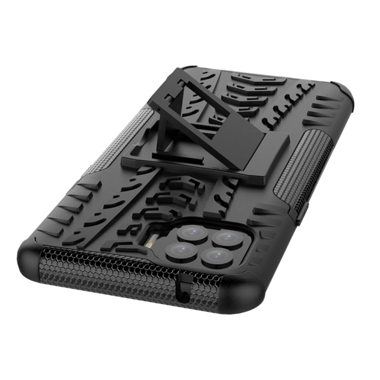 For OPPO F17 Pro Tire Texture Shockproof TPU+PC Protective Case with Holder