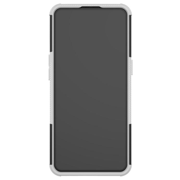 For OPPO F17 Pro Tire Texture Shockproof TPU+PC Protective Case with Holder