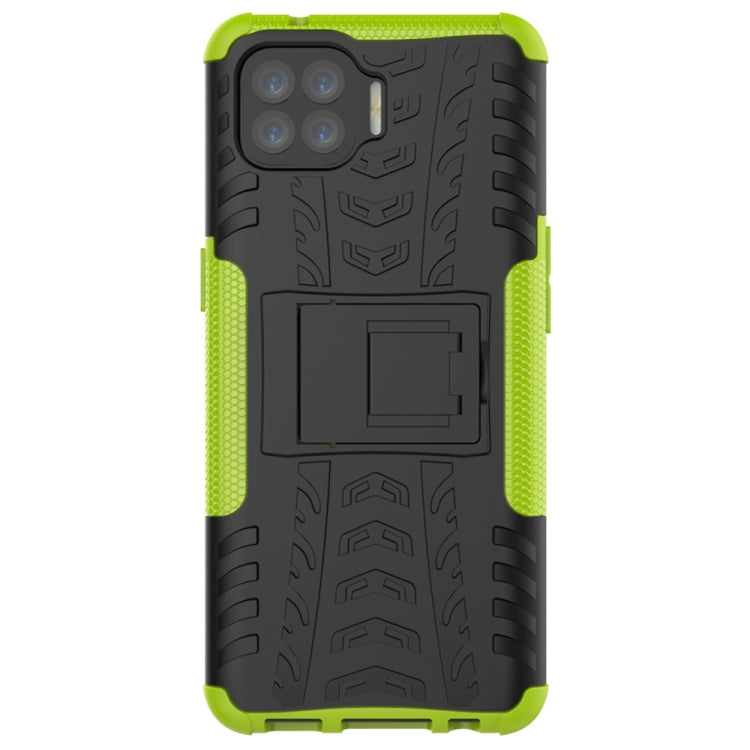 For OPPO F17 Pro Tire Texture Shockproof TPU+PC Protective Case with Holder