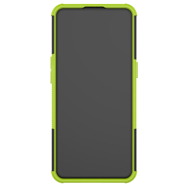 For OPPO F17 Pro Tire Texture Shockproof TPU+PC Protective Case with Holder
