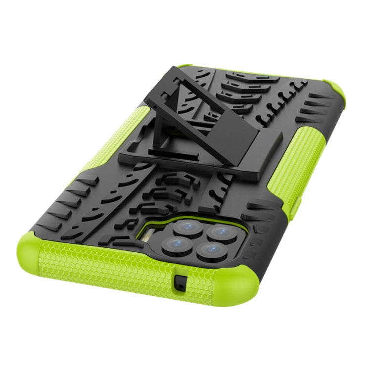 For OPPO F17 Pro Tire Texture Shockproof TPU+PC Protective Case with Holder