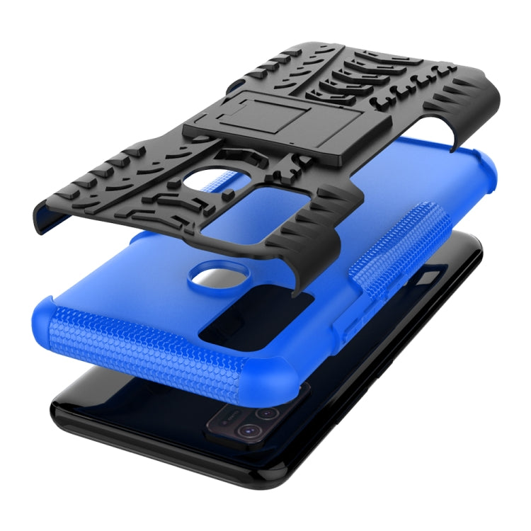 For vivo Y50 Tire Texture Shockproof TPU+PC Protective Case with Holder