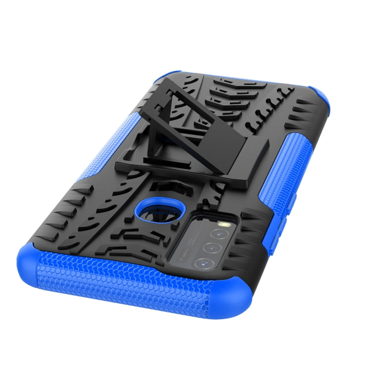 For vivo Y50 Tire Texture Shockproof TPU+PC Protective Case with Holder