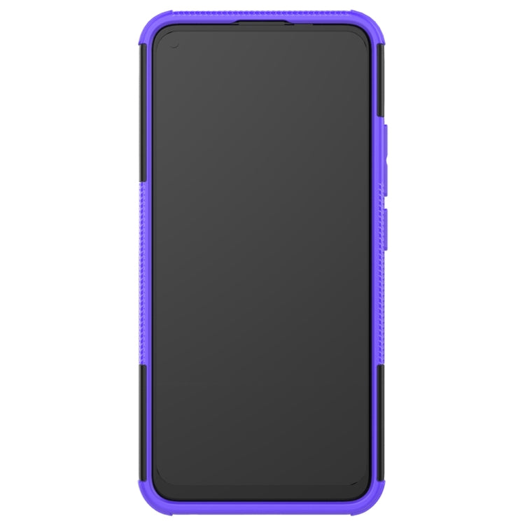 For vivo Y50 Tire Texture Shockproof TPU+PC Protective Case with Holder