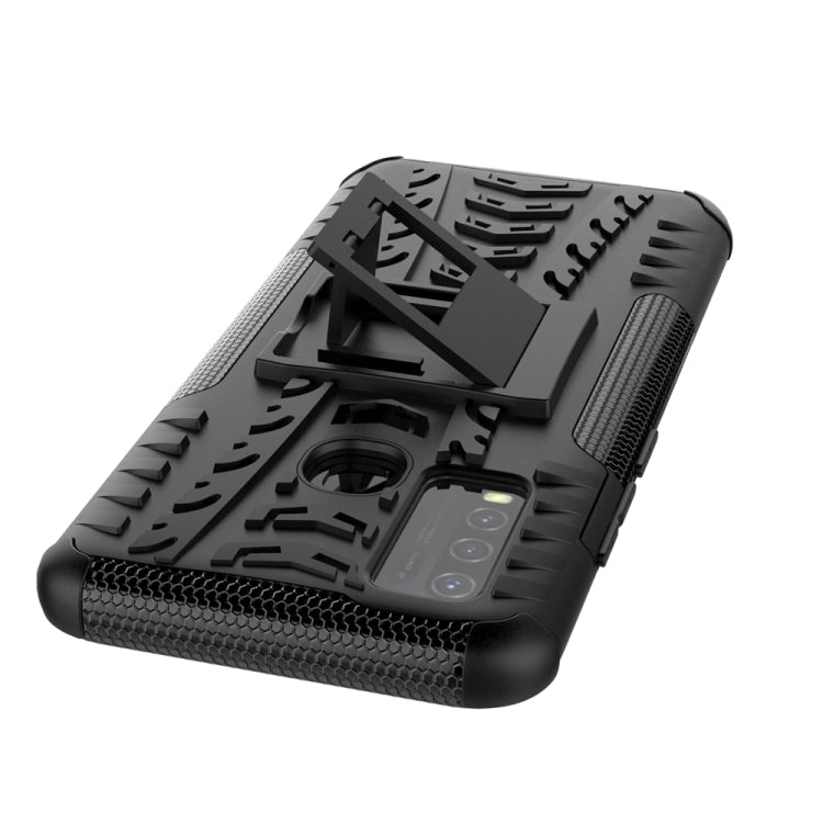 For vivo Y50 Tire Texture Shockproof TPU+PC Protective Case with Holder