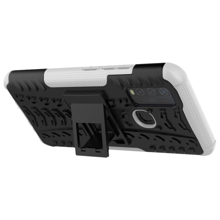 For vivo Y50 Tire Texture Shockproof TPU+PC Protective Case with Holder