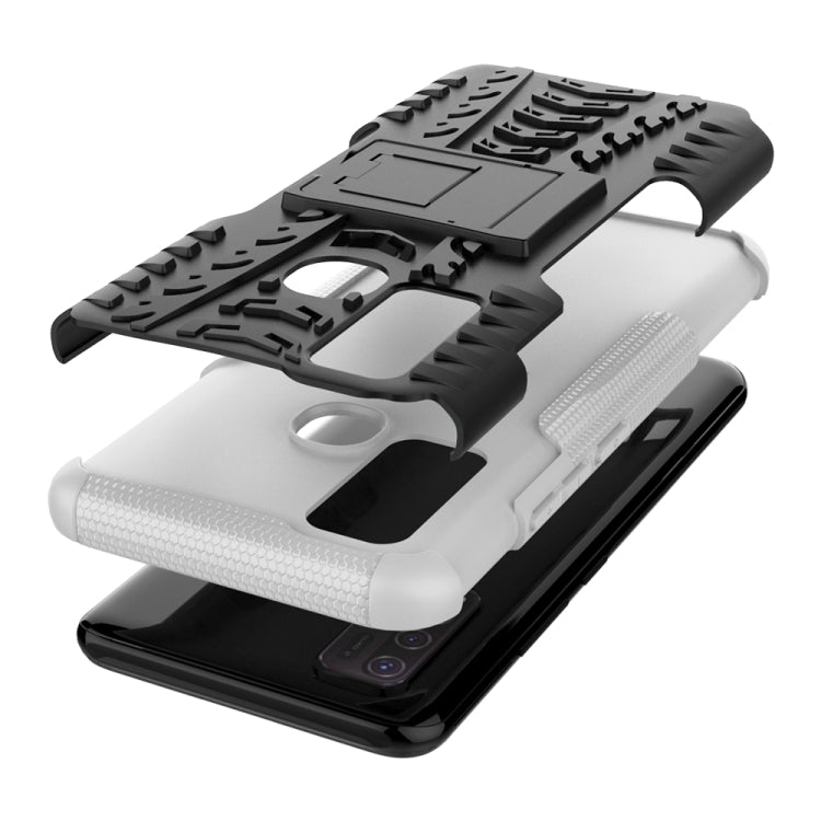 For vivo Y50 Tire Texture Shockproof TPU+PC Protective Case with Holder